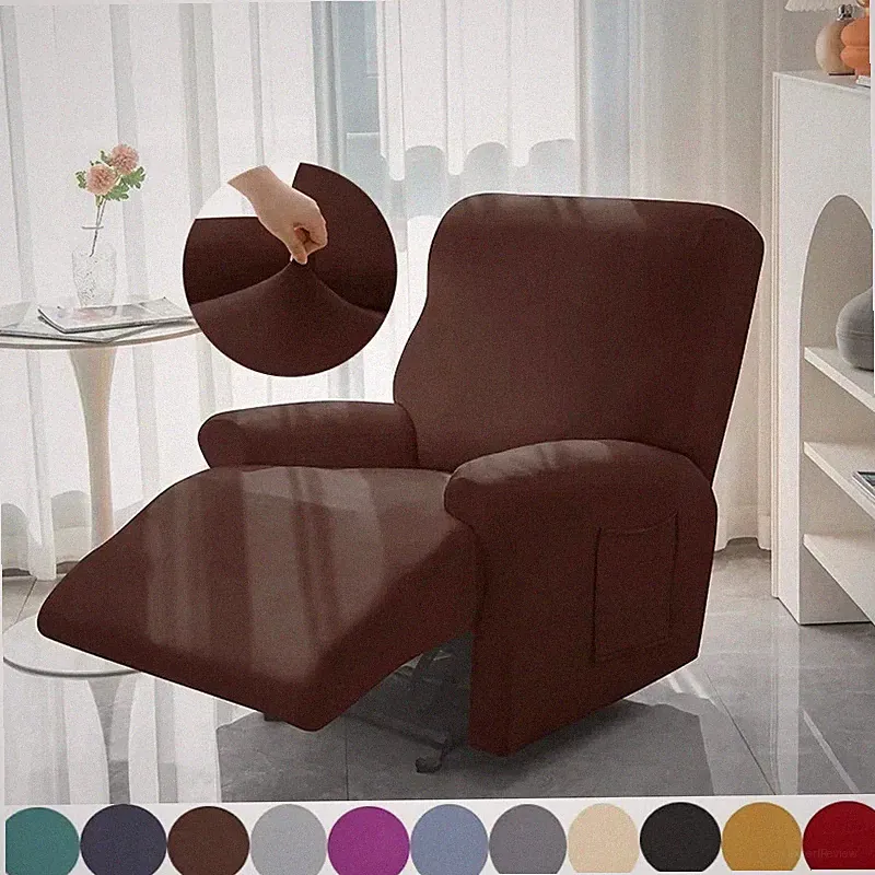 1 3 Seat Recliner Cover Living Room Elastic Protector Armchair Cover Slipcovers