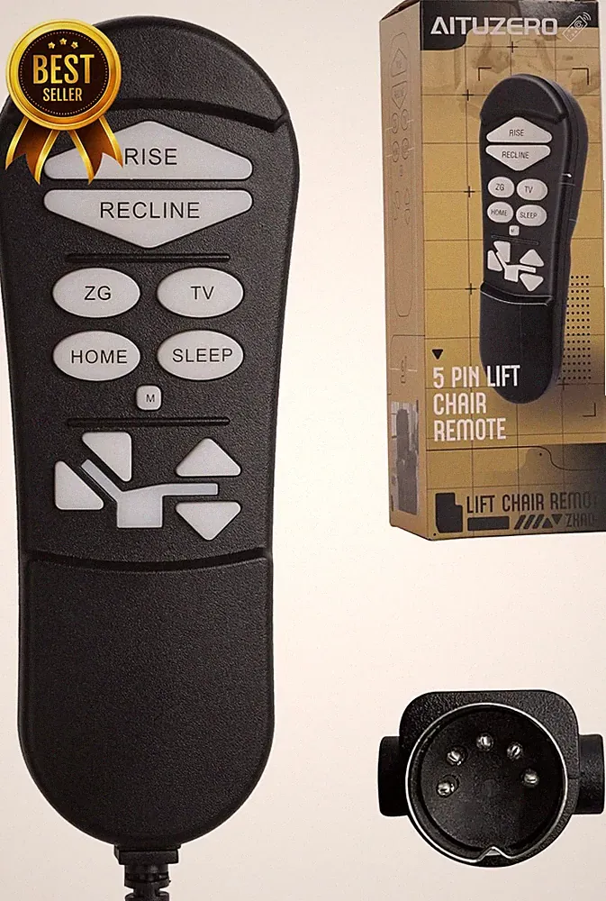 5 Pin Lift Chair Remote 2 Motor 11 Button Hand Control Replacement Part ZKAD-5