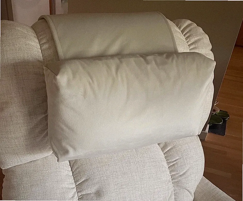 Amazecov Non-Slip Head Pillow for Recliners in Ivory