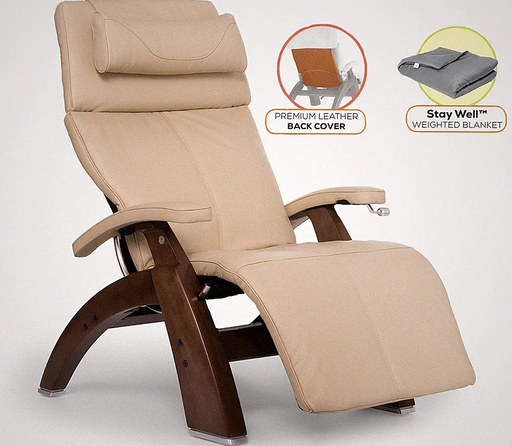 Human Touch Perfect Chair PC-420 Manual Zero Gravity Recliner + Cover + Blanket