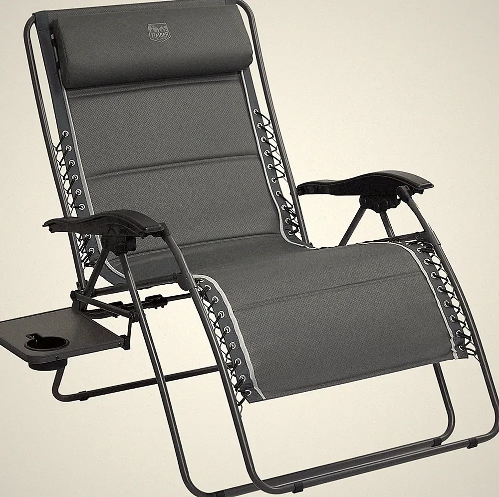 New Listing Timber Ridge Oversized Zero Gravity Chair, 33In Wide XXL Zero Gravity