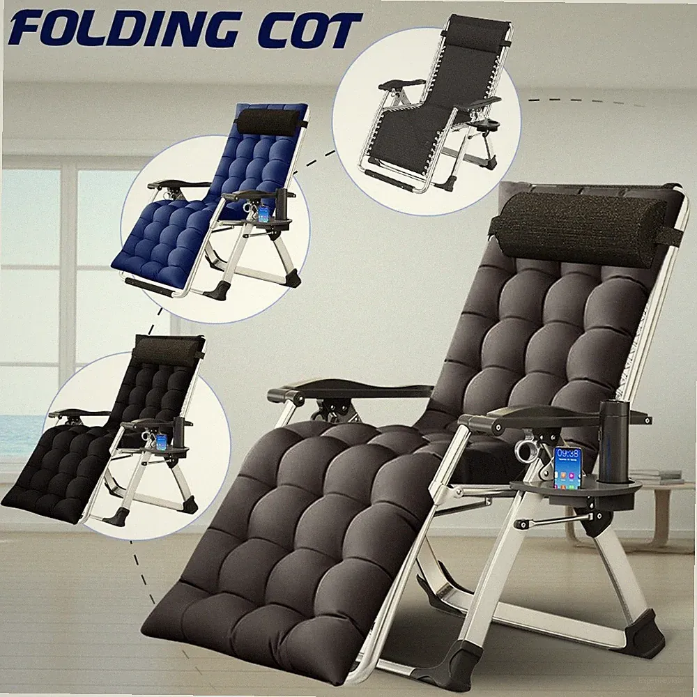 Oversized Zero Gravity Chair, Lawn Recliner, Reclining Patio Lounger Chair Nap