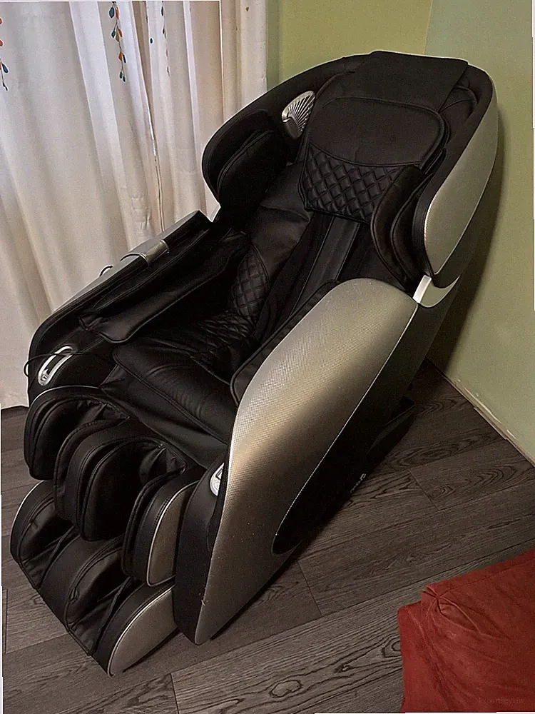 relaxe Full Body Electric Massage Chair Zero Gravity SL Track Heated Black Silv...