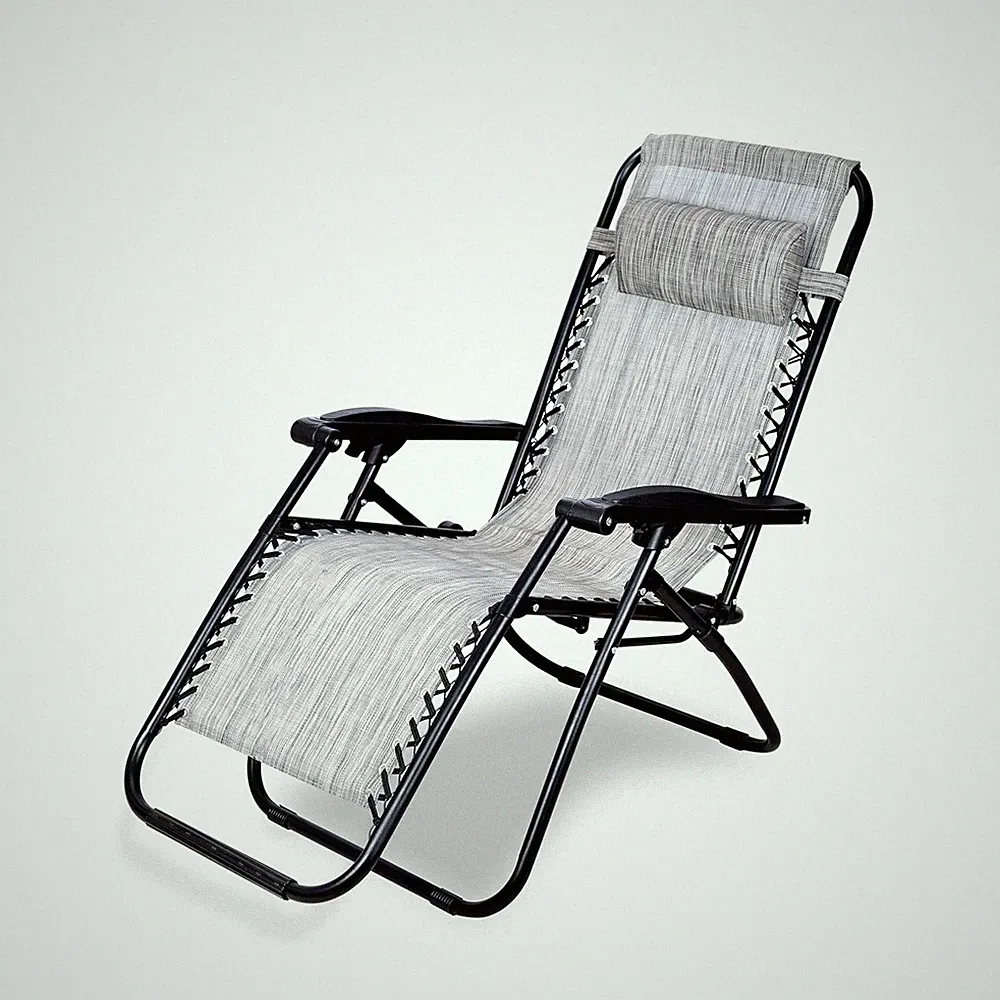 Stainless Steel Zero Gravity Chair, Lawn Chair Recliner Lounge, Portable Campin