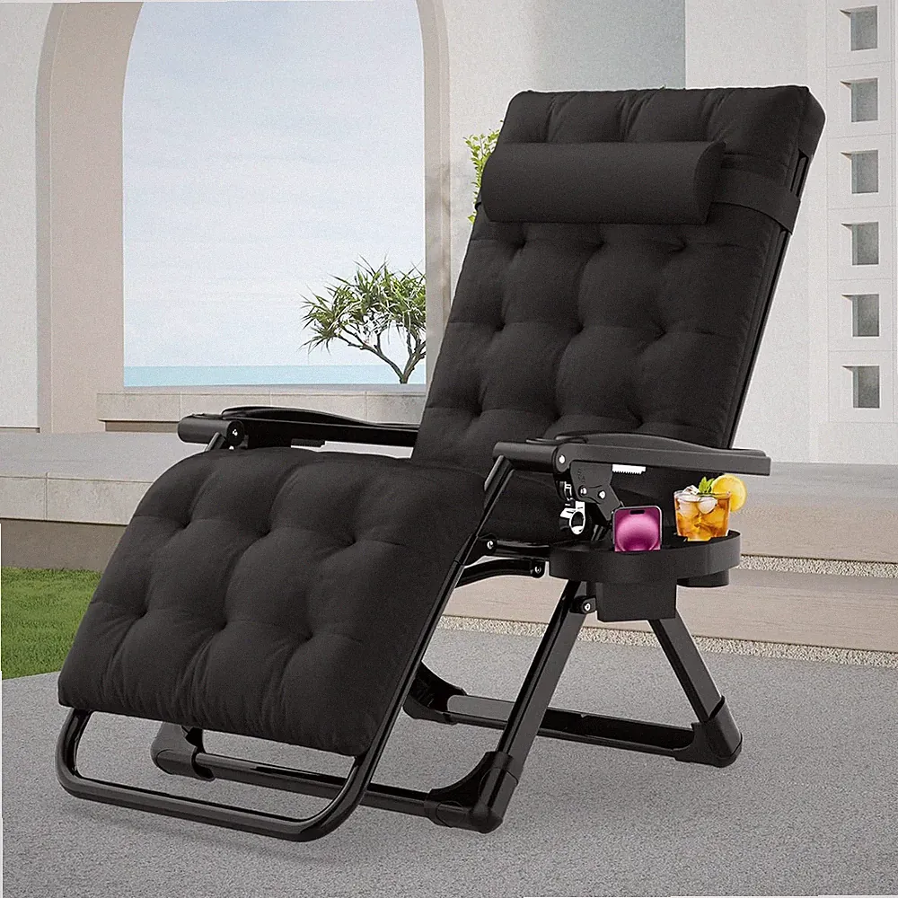 Zero Gravity Chair, Reclining Camping Lounge Chair with Aluminum Alloy Lock, Fol